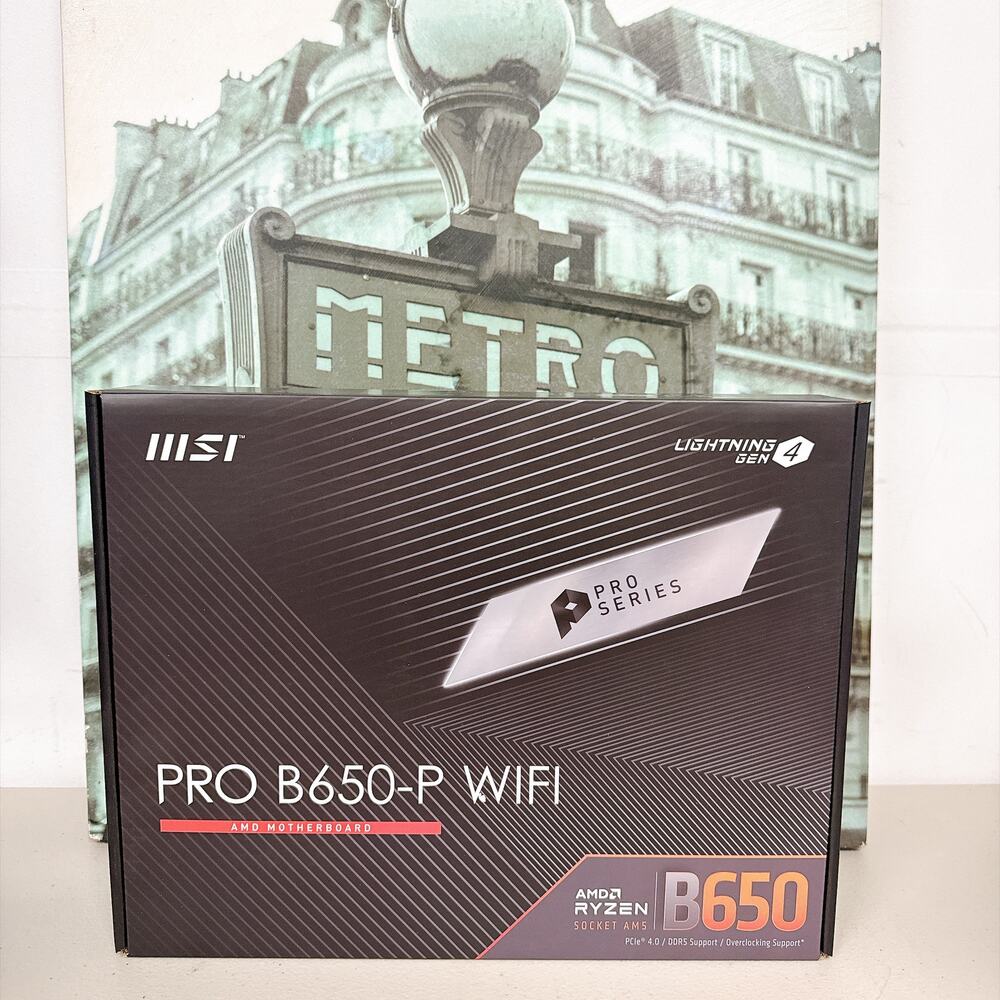 MSI PRO B650-P WIFI AMD AM5 ATX Motherboard DDR5 Wi-Fi 6E BT 5.2 B650PWIFI